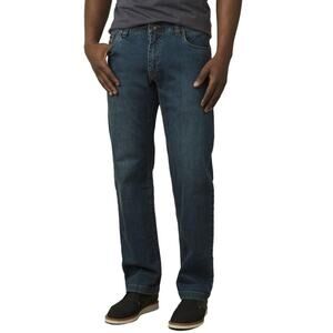 Prana Axiom Jean Antique Stone Wash Denim Blue Men Size 38 X 30 Standard Fit New